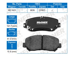 BALATA CERÁMICA DELANTERA MAZDA CX-5 2013-2019 WAGNER