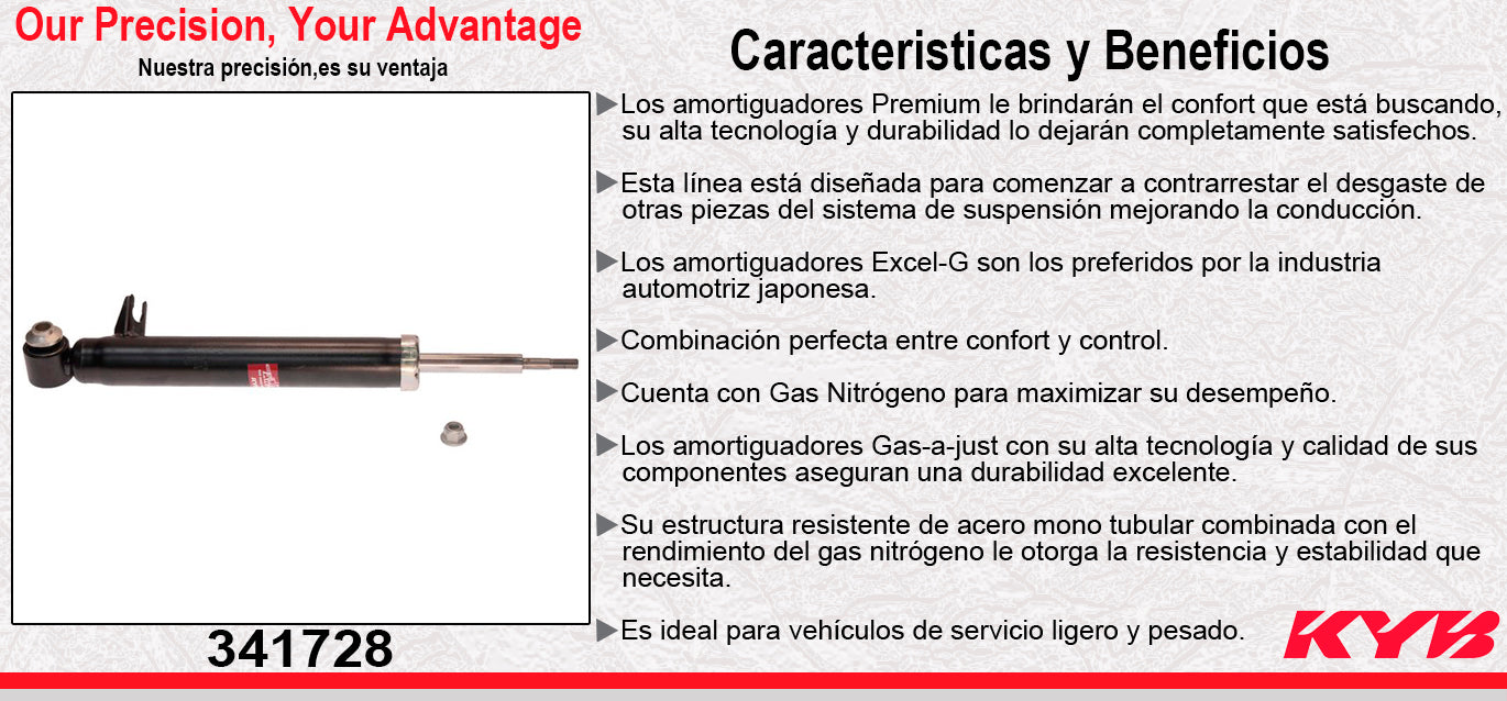 AMORTIGUADOR TRASERO IZQUIERDO GAS EXCEL-G BMW X5 (2014-2018) - X6 (2015-2019). KYB