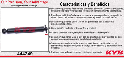 AMORTIGUADOR TRASERO HIDRÁULICO CHEV C15, C20, (1992-1999) - CHEYENNE (1992-1999) - G30 VAN (DOBLE RODADA) (1975-1993) - C3500 3500 (DOBLE RODADA ) (1997-2001). KYB