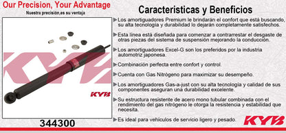 AMORTIGUADOR TRASERO GAS EXCEL-G MITSUBISHI MONTERO LIMITED (2005-2007) - MONTERO LIMITE EXC SUSP ELECT (2001-2004). KYB