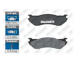 BALATA SEMIMETÁLICA DELANTERA DODGE RAM 1500 2000 / RAM VAN B1500 1998-2002 WAGNER