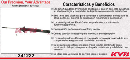 AMORTIGUADOR TRASERO GAS EXCEL-G NISSAN 240SX TODOS (1995-1998) KYB