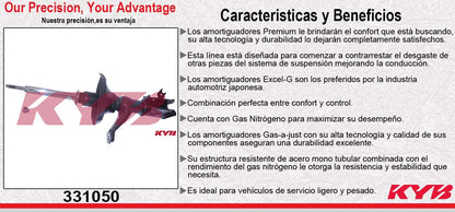 AMORTIGUADOR DELANTERO DERECHO GAS EXCEL-G HONDA CR-V (2002-2006). KYB
