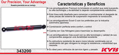 AMORTIGUADOR TRASERO GAS EXCEL-G DODGE RAM VAN 1000 (2008-2009). KYB