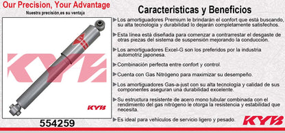 AMORTIGUADOR GAS-A-JUST CHEV BLAZER (1987-2005) - EL CAMINO (1968-1974) - S-10 4WD (1983-1993) - S-10 4X2 (1994-2004) - GMC SONOMA (1994-1993) - ISUZU HOMBRE 4X2 (1996-2002) - OLDSMOBILE BRAVADA (1994-2004). KYB