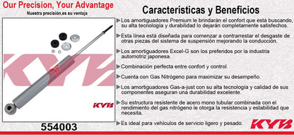 AMORTIGUADOR TRASERO GAS-A-JUST HONDA PASSPORT (1994-1997) - ISUZU RODEO (1991-1997) - TROOPER (1987-1991). KYB