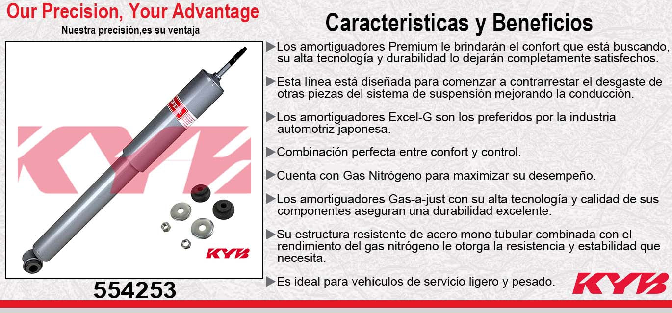 AMORTIGUADOR DELANTERO GAS-A-JUST FORD BRONCO (1980-1996) - F-150 (1980-1996). KYB
