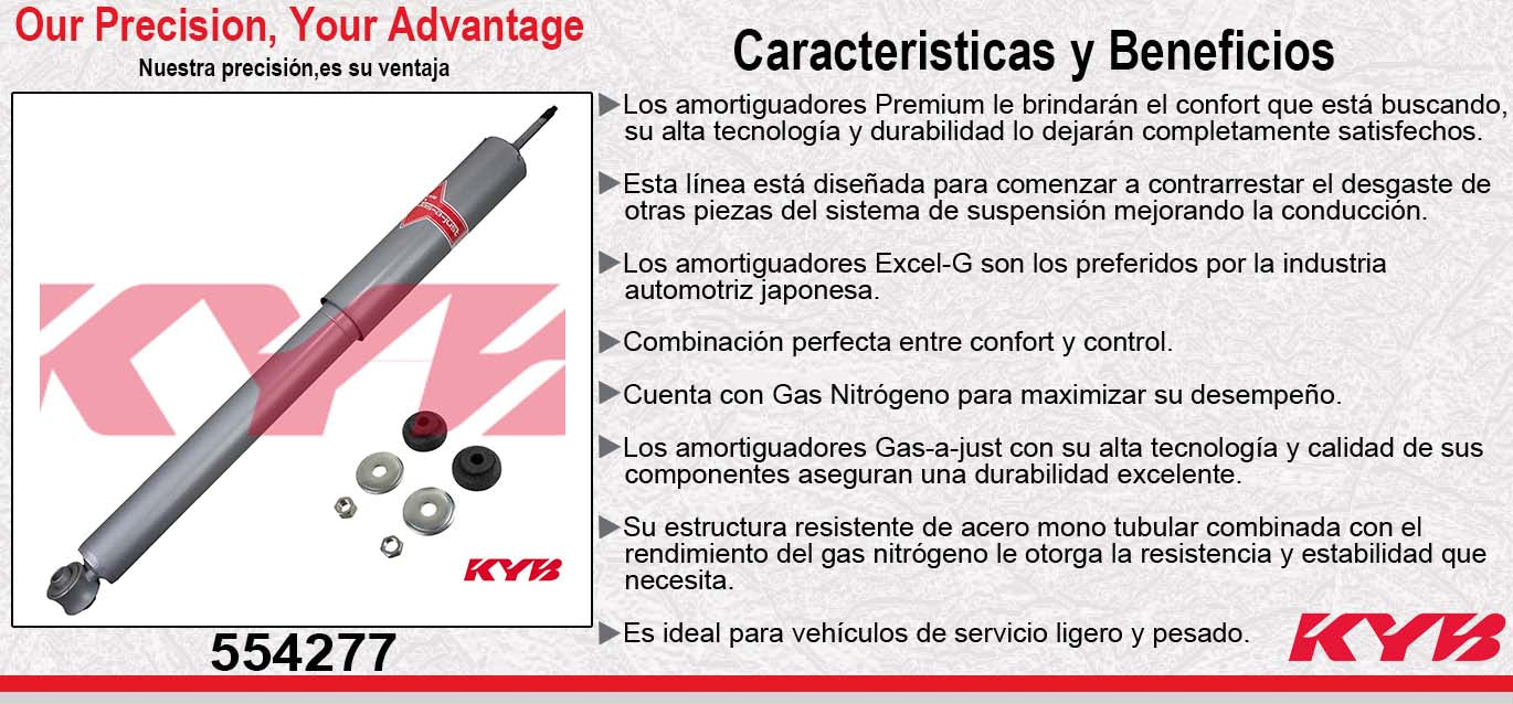 AMORTIGUADOR TRASERO GAS-A-JUST FORD ECONOLINE E150 Y CLUB WAGON (1992-2007) KYB