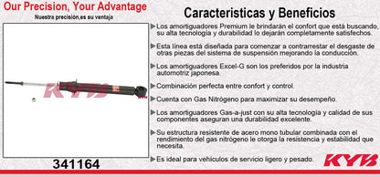 AMORTIGUADOR TRASERO GAS EXCEL-G MITSUBIS ECLIPSE (1995-2005) - EAGLE. TALON (1995-1998) KYB