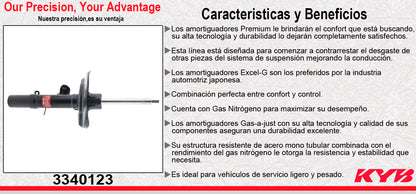 AMORTIGUADOR DELANTERO DERECHO GAS EXCEL-G ACURA TLX (2015-2020) - HONDA ACCORD (2013-2017). KYB