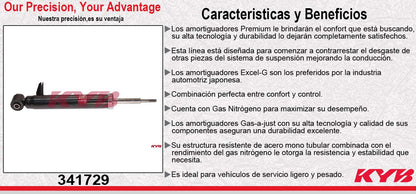AMORTIGUADOR TRASERO DERECHO GAS EXCEL-G BMW. X5 (E70) 7 PASAJEROS (2007-2010) KYB