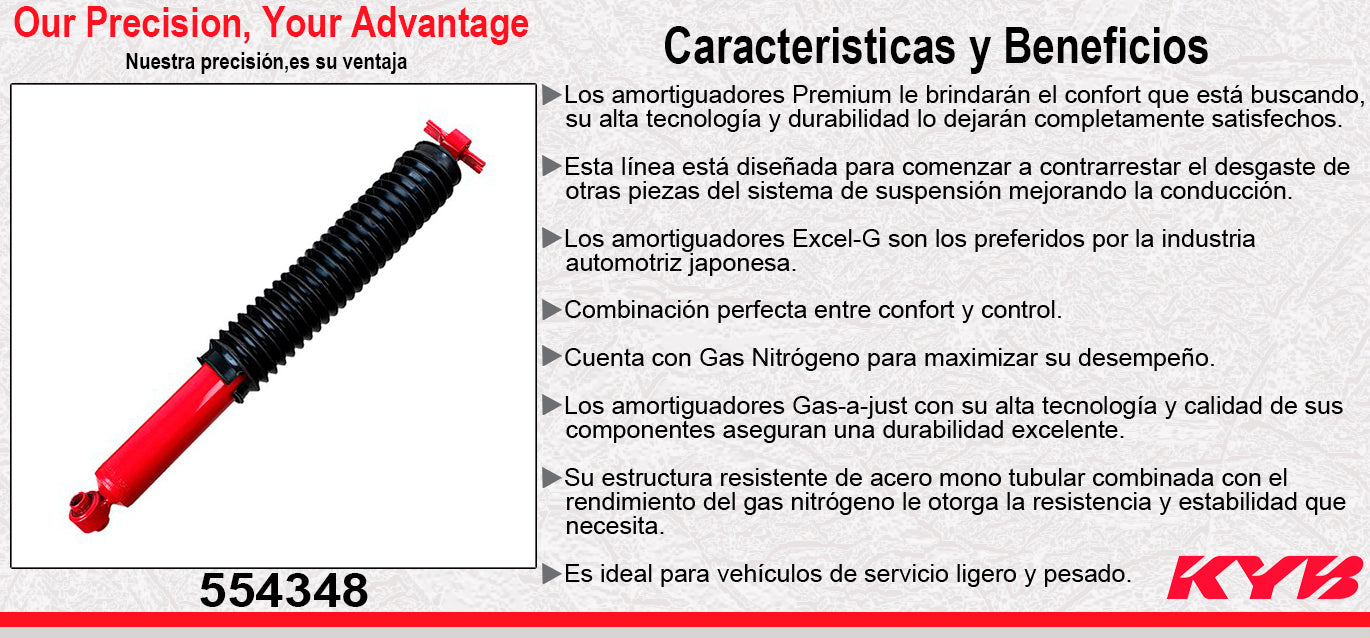 AMORTIGUADOR TRASERO GAS-A-JUST CHEV EXPRESS VAN & PASAJEROS TODOS (2012-2014) KYB