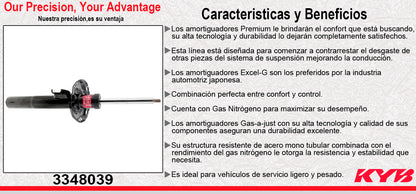 AMORTIGUADOR DELANTERO GAS EXCEL-G VW GOLF (2015-2018) TODOS (A7) EXC GTI KYB