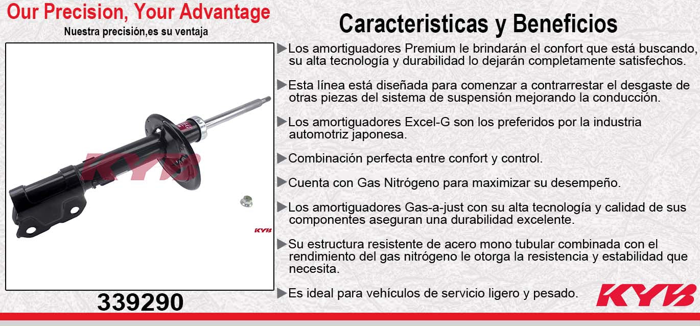 AMORTIGUADOR TRASERO DERECHO GAS EXCEL-G . TOYOTA CAMRY LE - XLE EXC. V6 (2012-2013) - CAMRY (2012-2014) KYB