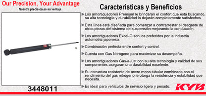 AMORTIGUADOR TRASERO GAS EXCEL-G AUDI A4 L4 2.0 (2013-2016). KYB
