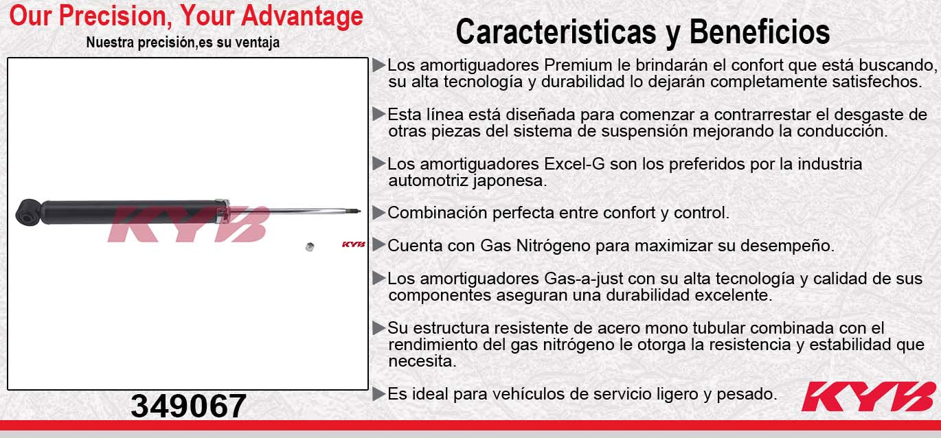 AMORTIGUADOR TRASERO GAS EXCEL-G VW TIGUAN (2009-2011) KYB