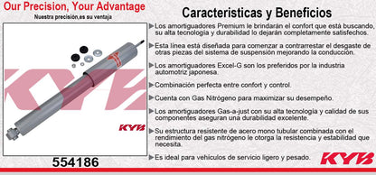 AMORTIGUADOR DELANTERO GAS-A-JUST FORD EXPEDITION 4X4 (1997-2002) - PICK-UP F150 (LOBO) 4X4 (1997-2003) / F250 4X4 (1997-1999) KYB