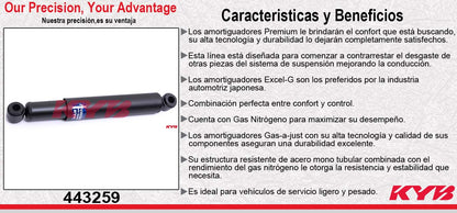 AMORTIGUADOR TRASERO HIDRÁULICO . FORD. F150- F-250- F350 (1980-1998) - BRONCO (1980-1998) - RANGER (1980-1998) - LOBO (1980-1998) - EXPLORER PICKUP (1980-1998) - RANGER 4X2 Y 4X4 (1981-1997) - F350 (1999-2007) - F350 VERSIËN SUPER DUTYMOD. NAC. 5.4 KYB