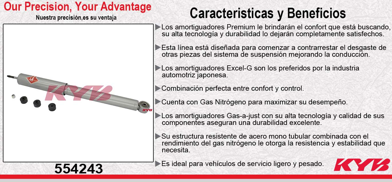 AMORTIGUADOR TRASERO GAS-A-JUST TOYOTA TUNDRA 4WD (2000-2006) KYB