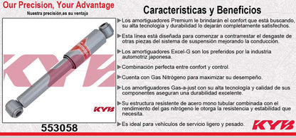 AMORTIGUADOR TRASERO GAS-A-JUST NISSAN. DELANTERAIER INC. CREW CAB & EXTENDED CAB 4WD (1998-2002) - NISSAN DELANTERAIER SOLO DESERT RUNNER 2WD (2000-2002) - NISSAN. PICK UP IMPORTADA 4WD DIC/ (1985-1997) KYB