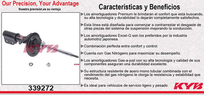 AMORTIGUADOR DELANTERO GAS EXCEL-G GMC. ACADIA (2007-2012) - BUICK. ENCLAVE (2008-2012) - CHEV. TRAVERSE (2009-2012) - SATURN. OUTLOOK (2007-2010) KYB