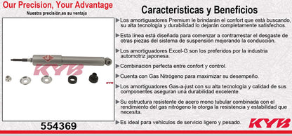 AMORTIGUADOR DELANTERO GAS-A-JUST FORD. F-350 2WD (2006-2010) - E150 (2008-2014) - E250 (2008-2014) - E350 SUPER DUTY (2008-2014) - E450 SUPER DUTY (2008-2014) - F250 SUPER DUTY (2008-2014) - F350 SUPER DUTY (2008-2014) KYB