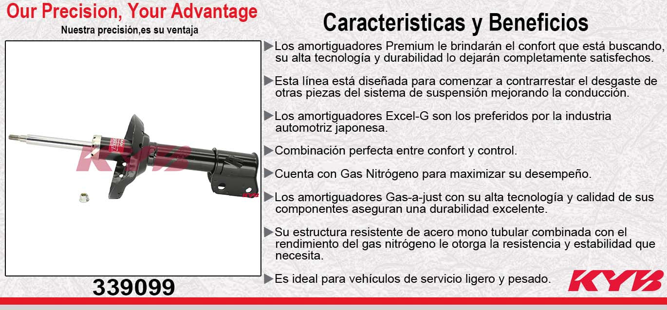 AMORTIGUADOR DELANTERO IZQUIERDO GAS EXCEL-G SUBARU OUTBACK (2005-2009) KYB