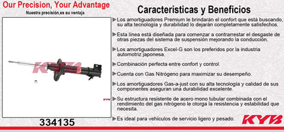 AMORTIGUADOR TRASERO DERECHO GAS EXCEL-G NISSAN ALTIMA (1993-2001). KYB