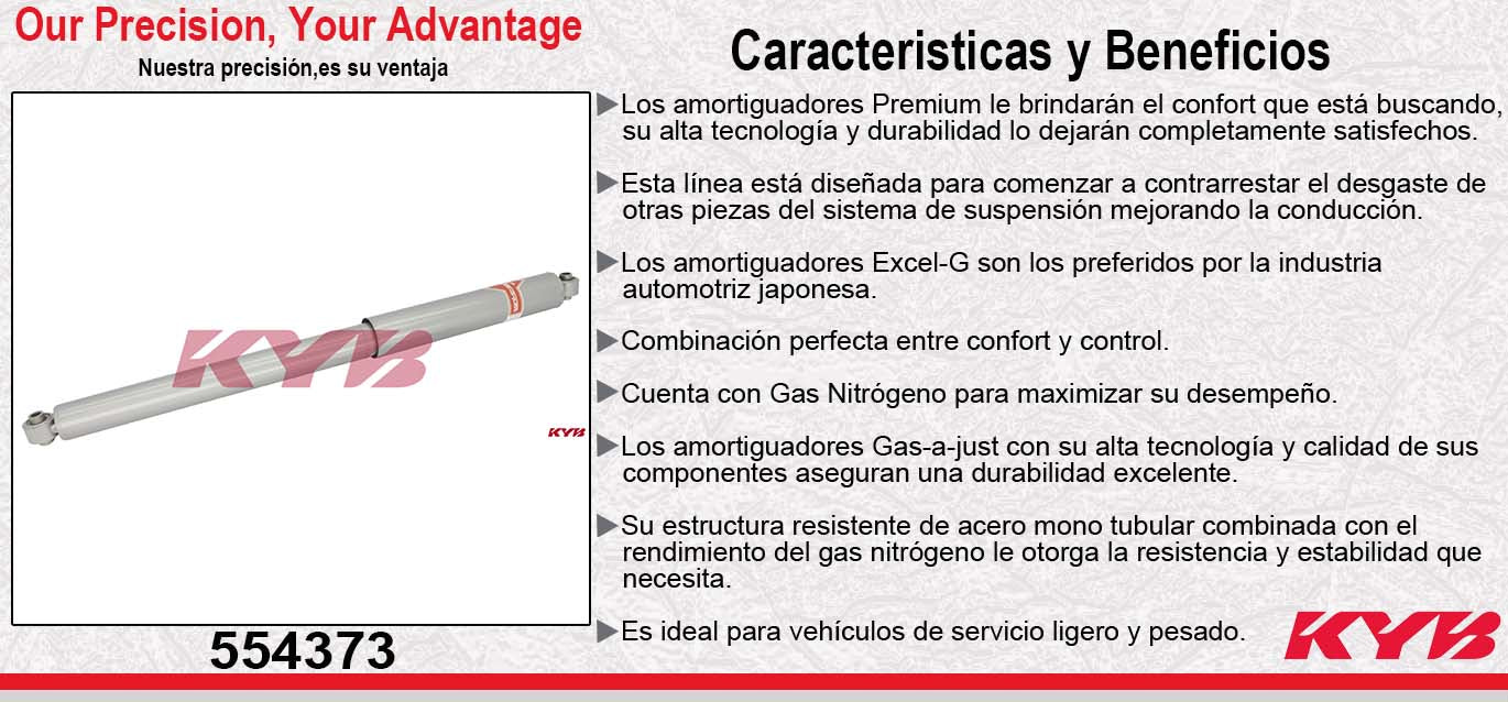 AMORTIGUADOR TRASERO GAS-A-JUST FORD LOBO 4WD (2009-2014) - F150 (2009-2014) KYB