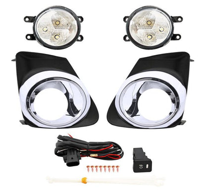 FARO DE NIEBLA TOYOTA COROLLA 2011-2013 C / PARRILLA C / CROMO C / LED JGO TYG