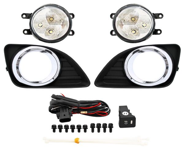FARO DE NIEBLA TOYOTA CAMRY 2010-2011 LED C / PARRILLA JGO TYG