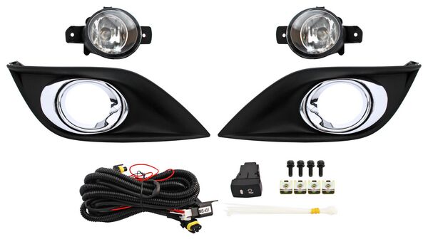 FARO DE NIEBLA NISSAN VERSA 2015-2019 / V-DRIVE 2020-2023 C / PARRILLA FILO CENTRAL CROM JGO TYG
