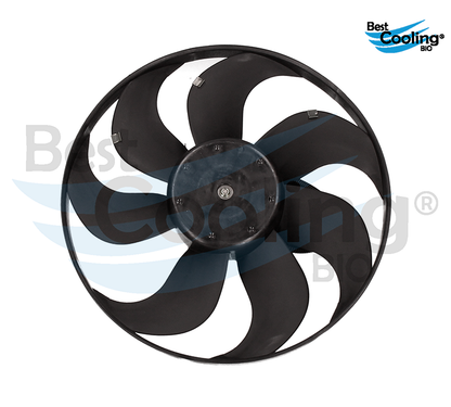 MOTOVENTILADOR 7 ASPAS VOLKSWAGEN GOLF A4 2.0L 2000-2007 JETTA A4 2.0L 1999-2015 BEETLE 2.0L 1998-2011 IZQUIERDO CON Y TRANSMISION AUTOMATICA Y MANUAL PRINCIPAL 350MM BEST COOLING