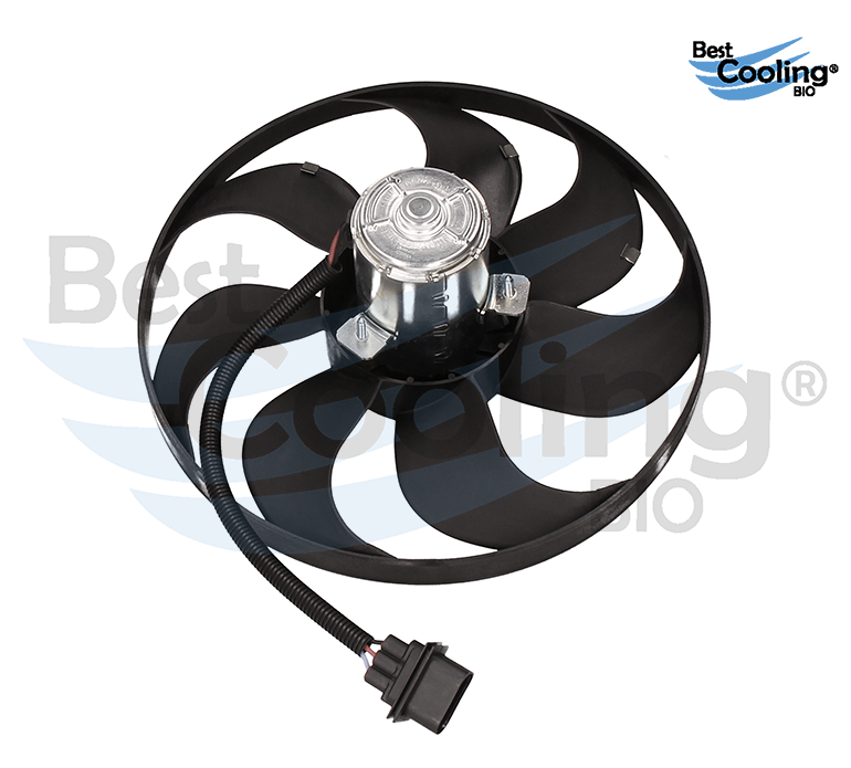 MOTOVENTILADOR 7 ASPAS VOLKSWAGEN GOLF A4 2.0L 2000-2007 JETTA A4 2.0L 1999-2015 BEETLE 2.0L 1998-2011 IZQUIERDO CON Y TRANSMISION AUTOMATICA Y MANUAL PRINCIPAL 350MM BEST COOLING
