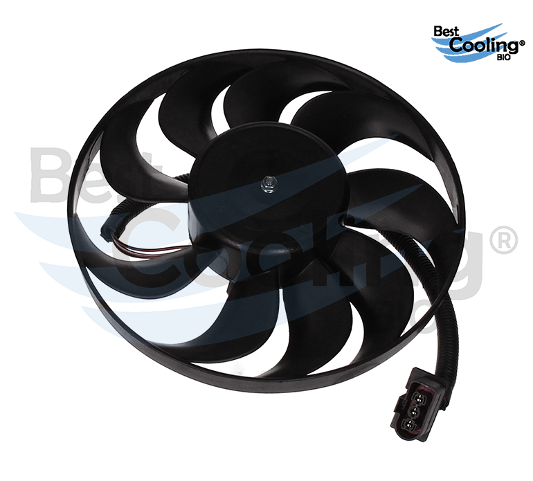 MOTOVENTILADOR 9 ASPAS VOLKSWAGEN GOLF A4 2.0L 2000-2007 JETTA A4 2.0L 1999-2015 BEETLE 2.0L 1998-2011 DERECHO CON Y TRANSMISION AUTOMATICA Y MANUAL AUXILIAR 290MM BEST COOLING