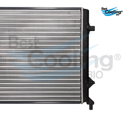 RADIADOR ANTICONGELANTE VOLKSWAGEN JETTA 5L 2.5 LTS 2010-2015 BORA 5L 2.5 LTS 2005-2010 GOLF 5L 2.5 LTS 2010-2015 CON A/C TRANSMISIÓN MANUAL BEST COOLING
