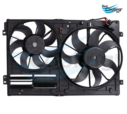 MOTOVENTILADOR VOLKSWAGEN JETTA A6 2.0L 2011-2018 TURBO BORA 2.0L 2006-2010 TURBO VOLKSWAGEN TRUCK TIGUAN 2.0L 2012-2017 TURBO BEST COOLING