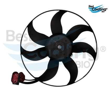 MOTOVENTILADOR 7 ASPAS VOLKSWAGEN BORA 1.9L 2005-2010 TRANSMISION AUTOMATICA Y MANUAL CON PRINCIPAL BEST COOLING