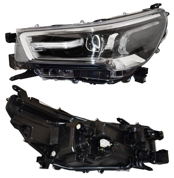 FARO IZQUIERDO CON MOTOR CROMADO LED TOYOTA HILUX 2021-2025 S F / 4WD DIESEL TYC