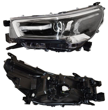 FARO IZQUIERDO CON MOTOR CROMADO LED TOYOTA HILUX 2021-2025 S F / 4WD DIESEL TYC