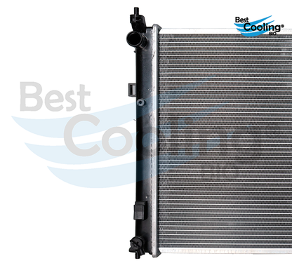 RADIADOR ANTICONGELANTE NISSAN VERSA 4L 1.6 LTS 2012-2019 MARCH 4L 1.6 LTS 2012-2023 CON Y SIN A/C TRANSMISIÓN MANUAL BEST COOLING