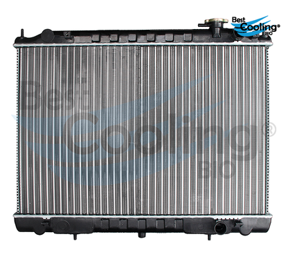 RADIADOR ANTICONGELANTE NISSAN TRUCK D22 PICK UP 4L 2.4 LTS 2008-2015 CON Y SIN A/C TRANSMISIÓN MANUAL = 35816 BEST COOLING