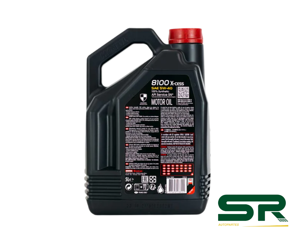 ACEITE PARA MOTOR GASOLINA SAE 5W40 SYNTHETIC 5L MOTUL