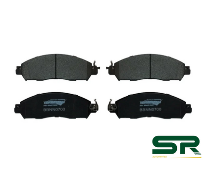 BALATAS DELANTERAS SEMIMETÁLICAS (SENCILLA/DOBLE CABINA) NP-300 FRONTIER (D-23) 2/4WD 2.5L 2016-2025 YOKOMITSU