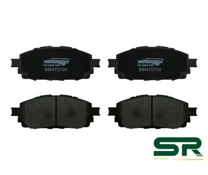 BALATAS DELANTERAS SEMIMETÁLICAS HILUX 2/4WD 2.7L/2.8L 2016-2025 YOKOMITSU