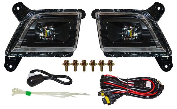 FARO DE NIEBLA CHEVROLET PICKUP 2019-2021 LED FONDO NEGRO JGO 352 TYG
