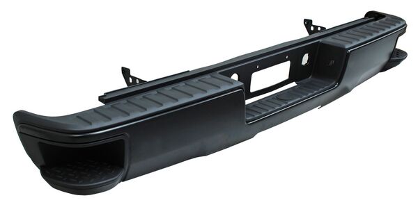 DEFENSA TRASERA PARA PINTAR COMPLETA CON ESCALON SIN HOYO PARA SENSOR CHEVROLET PICKUP 2014-2018 TYG