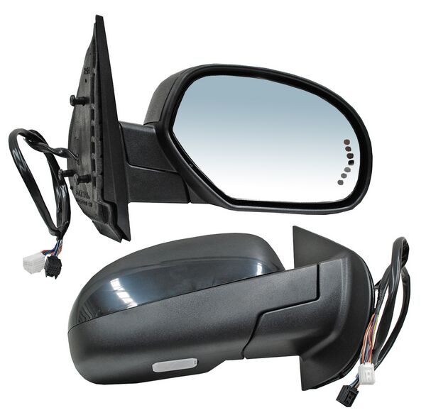 ESPEJO DERECHO PICKUP SUBURBAN 06-10 ELÉCTRICO CON DESEMPAÑANTE CON DIRECCIONAL CON LUZ INFERIOR PARA PINTAR AUTOABATIBLE LTZ/ BASE/ LS/ LT/ Z71/ DENALI/ SLE/ SLT 15 PINES CHEVROLET CHEV 2007-2013 TYG