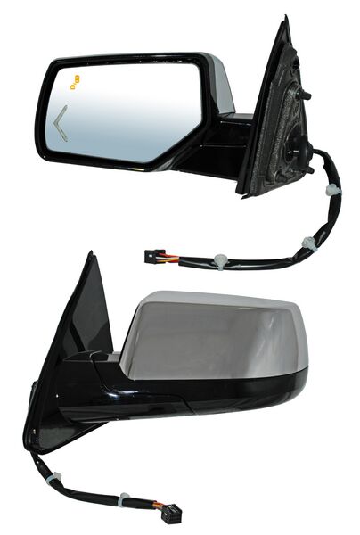 ESPEJO IZQUIERDO ELÉCTRICO 16 PINES CON DIRECCIONAL CON DESEMPAÑANTE AUTOABATIBLE CROMADO CON SENSOR DE PUNTO CIEGO CON MEMORIA CON LUZ INFERIOR CHEVROLET PICKUP / CHEVROLET 723D 2014-2018 TYG