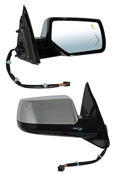 ESPEJO DERECHO ELÉCTRICO 16 PINES CON DIRECCIONAL CON DESEMPAÑANTE AUTOABATIBLE CROMADO CON SENSOR DE PUNTO CIEGO CON MEMORIA CON LUZ INFERIOR CHEVROLET PICKUP / CHEVROLET 2014-2018 TYG